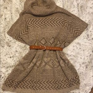 Turtleneck poncho